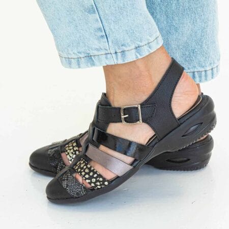 Zapatos calados mujer Tori cuero negras