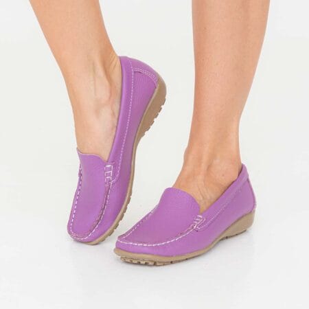 Mocasines mujer Albania cuero lilas