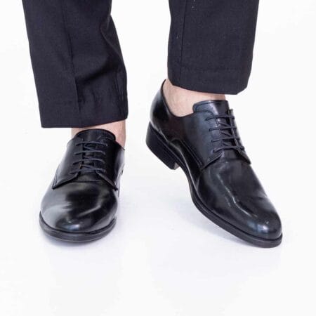 Zapatos de vestir hombre Málaga cuero negro