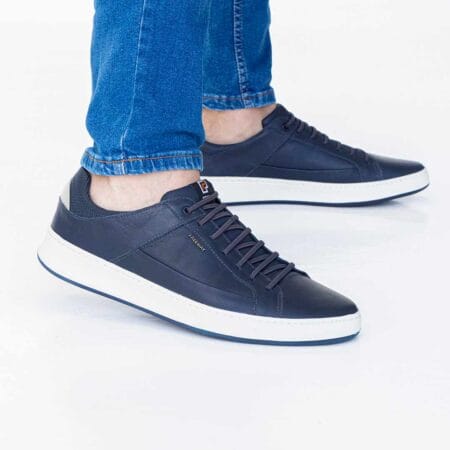 Zapatillas hombre Bass Freeway cuero azul
