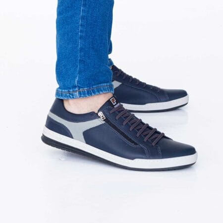 Zapatillas hombre Sprint Freeway cuero azul