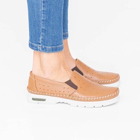 Mocasines mujer Ivon cuero suela
