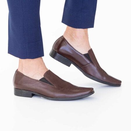 Zapatos de vestir hombre Leida cuero marrón
