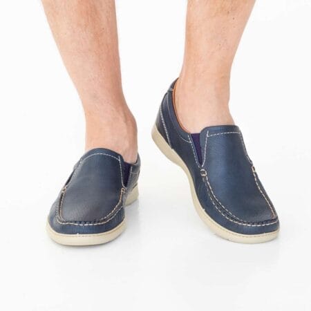 Náuticos hombre Seúl cuero azul