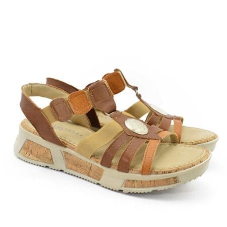 Sandalias mujer Kubra Claris marrón