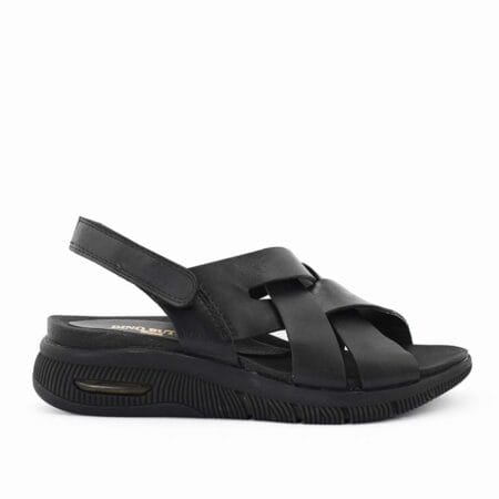 Sandalias mujer Susan cuero negras