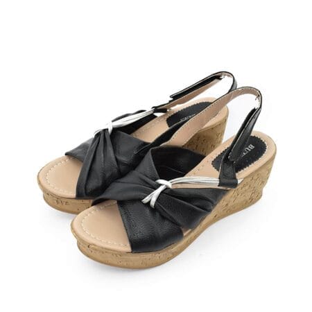 Sandalias mujer Lore Claris cuero negras