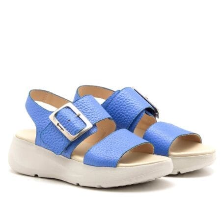 Sandalias mujer Filomena Gravagna cuero azules