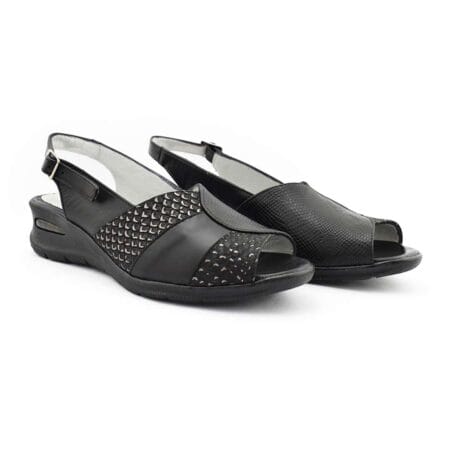 Sandalias mujer Catta cuero negras