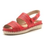 Sandalias mujer Saori Claris cuero rojas sandalia-claris-roja-base-baja