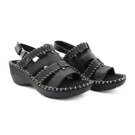 Sandalias mujer Sheila Claris cuero negras