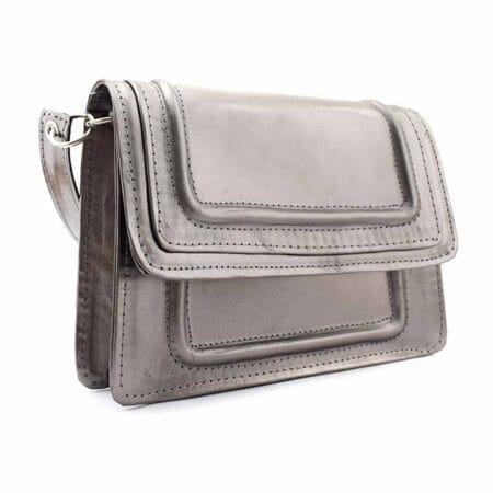 Cartera Giorgio Gravagna cuero peltre
