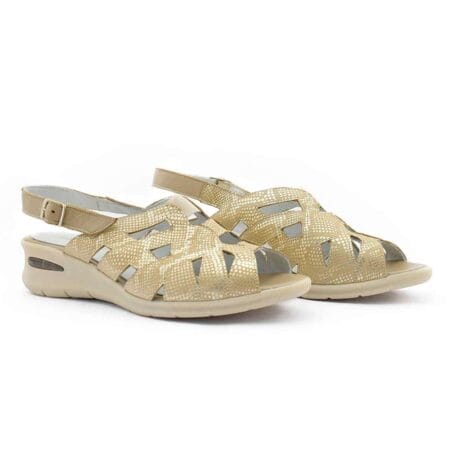 Sandalias mujer Petro cuero beige