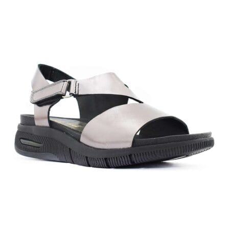Sandalias mujer Tina cuero peltre