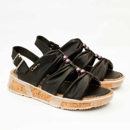 Sandalias mujer Belen Claris cuero negras