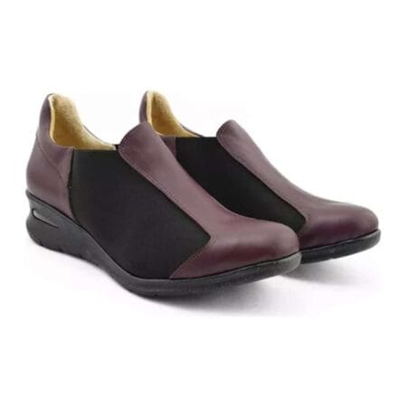 Zapatos mujer Josefina cuero bordo