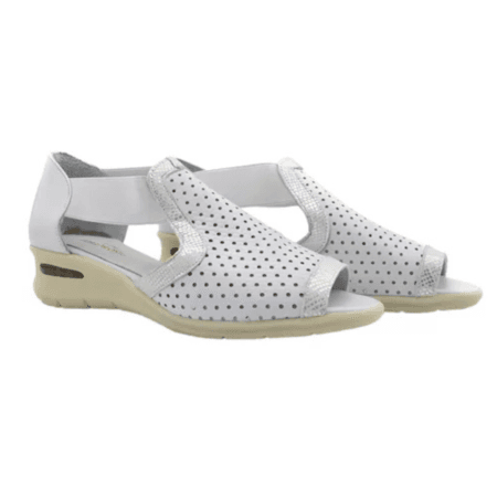 Sandalias mujer Alvania cuero blanco
