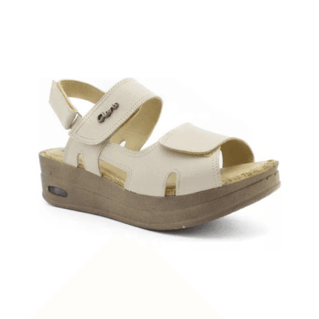 Sandalias mujer Sakura Claris cuero natural
