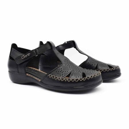 Guarachas mujer Tini Claris cuero
