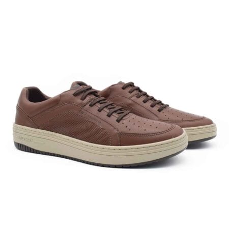 Zapatillas Sneaker hombre Evo 3 Freeway cuero marrones