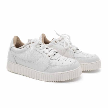 Zapatillas mujer Iris Gravagna cuero blancas