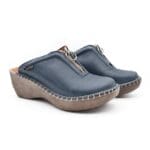 Zuecos mujer Jacinta Claris cuero azules