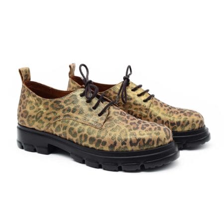 Zapatos mujer cuero Katiusca animal print