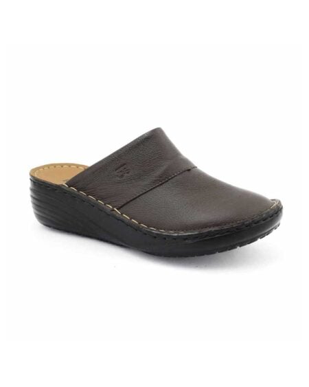 zuecos mujer carella cuero azules