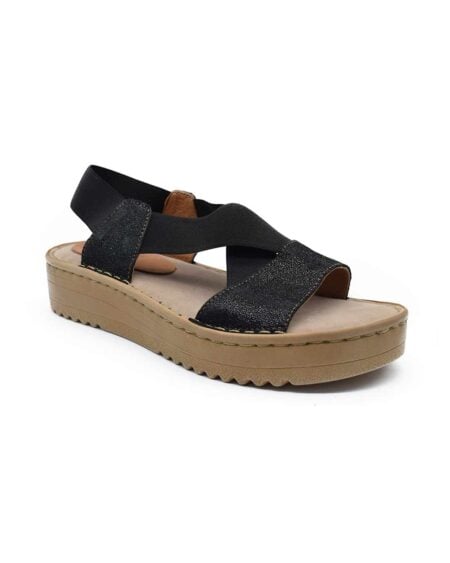 sandalias mujer ariel cuero negras