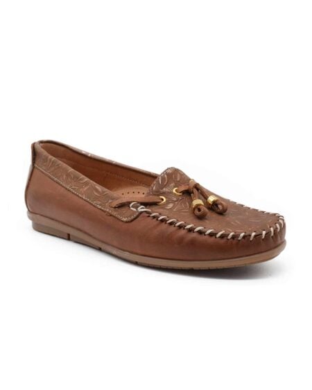mocasines mujer sibera cuero marrón