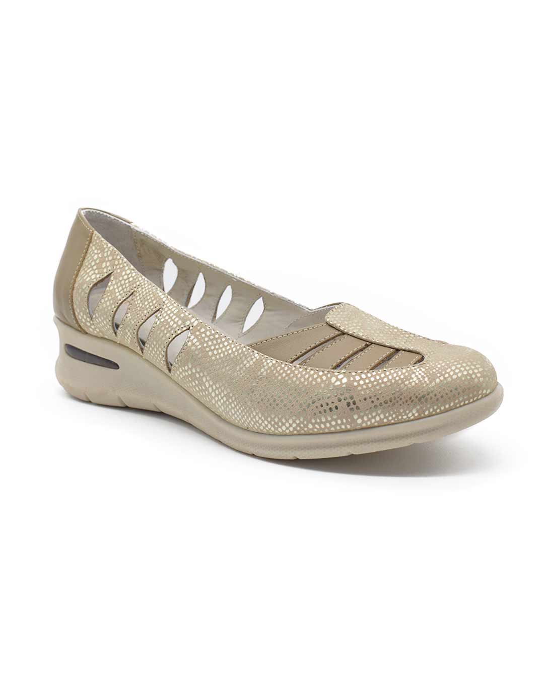 Zapatos calados mujer Liz cuero beige zapatos calados mujer liz cuero plata (copia)