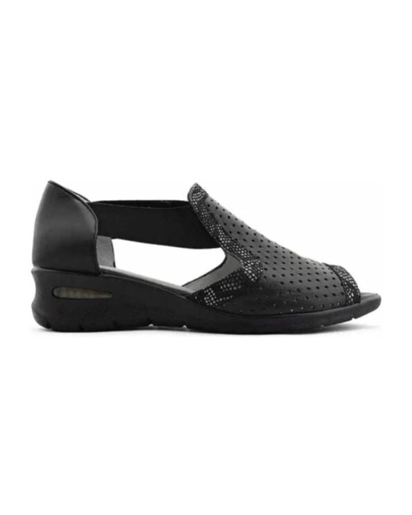 sandalias mujer alvania cuero negras