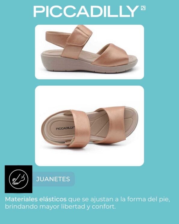 sandalias mujer confort briit piccadilly platino