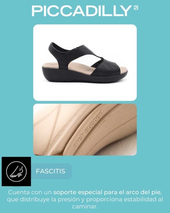 sandalias mujer violetta piccadilly negras