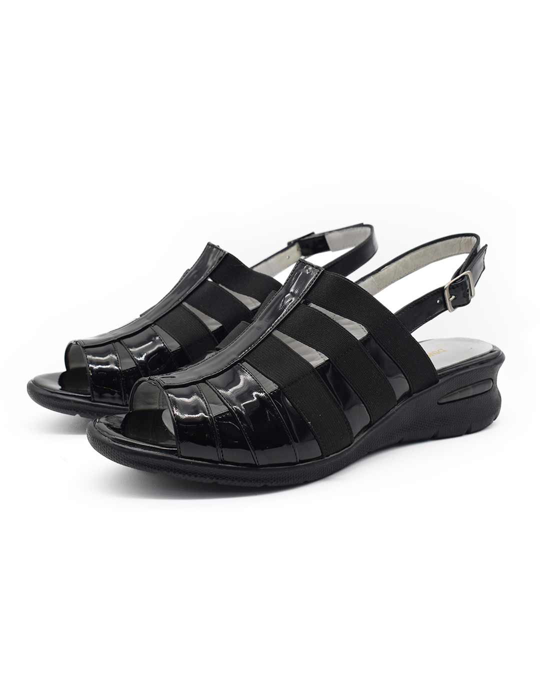 sandalias mujer roush cuero negras