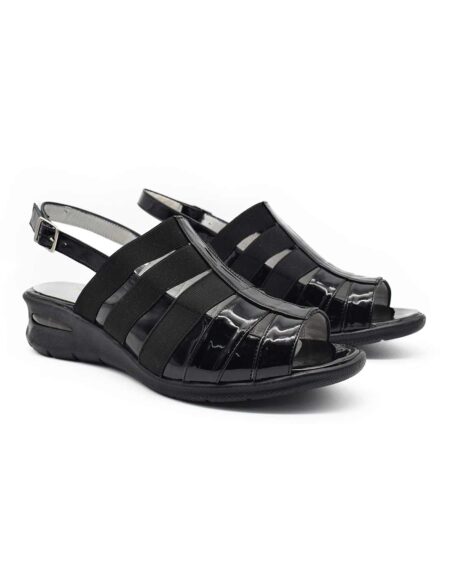 sandalias mujer roush cuero negras