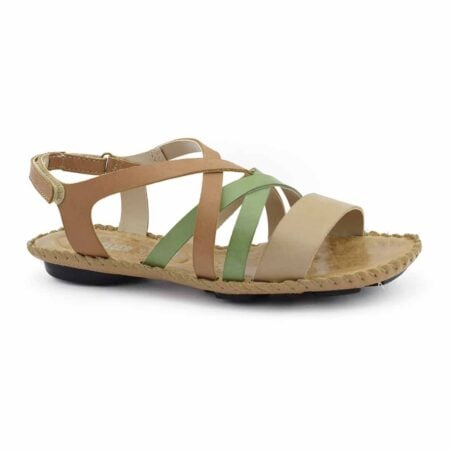 sandalias mujer gaela cuero negras visón