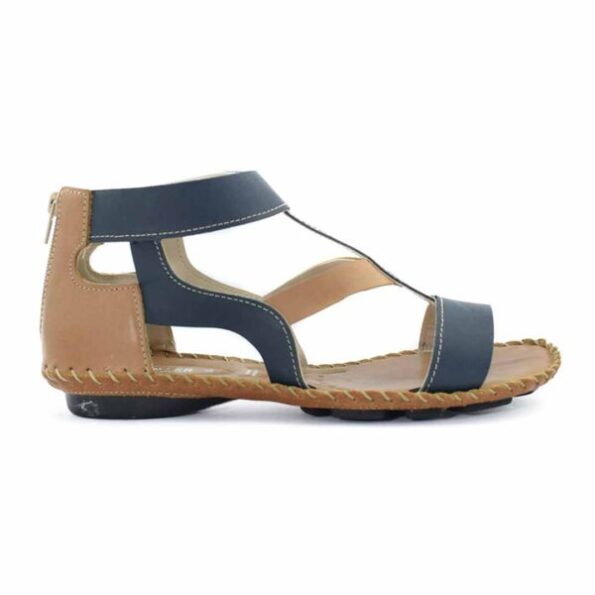 zuecos mujer roan cuero azules