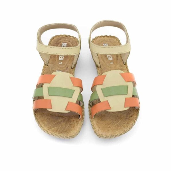sandalias mujer ivonne cuero negras natural
