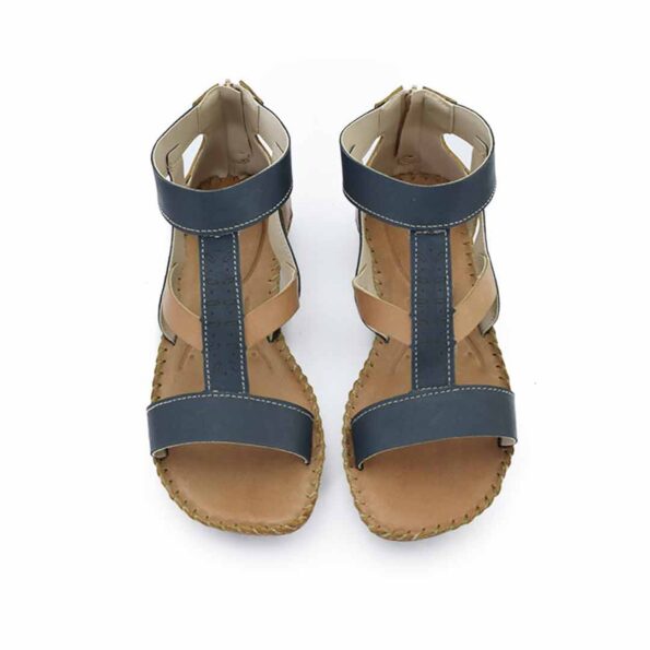 zuecos mujer roan cuero azules
