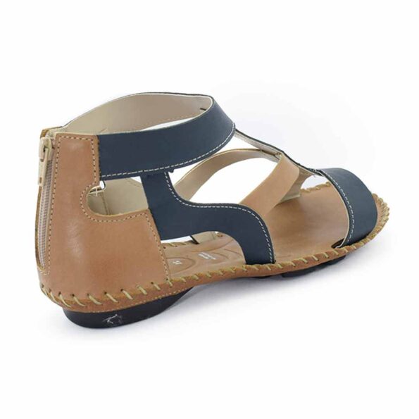 zuecos mujer roan cuero azules