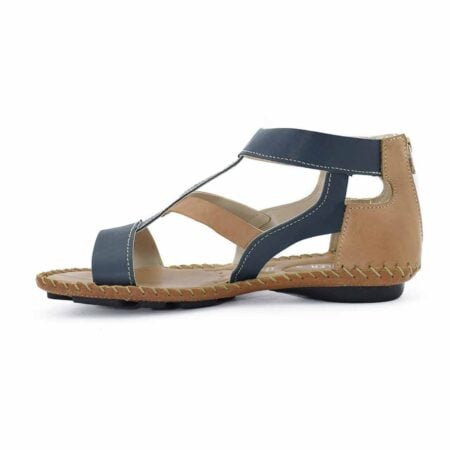 zuecos mujer roan cuero azules