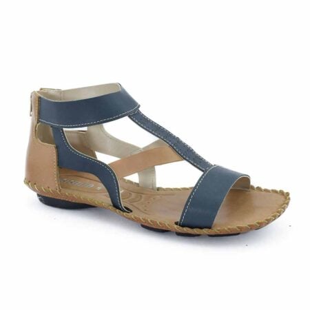 zuecos mujer roan cuero azules