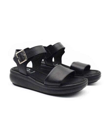 sandalias mujer rosaline gravagna cuero negras