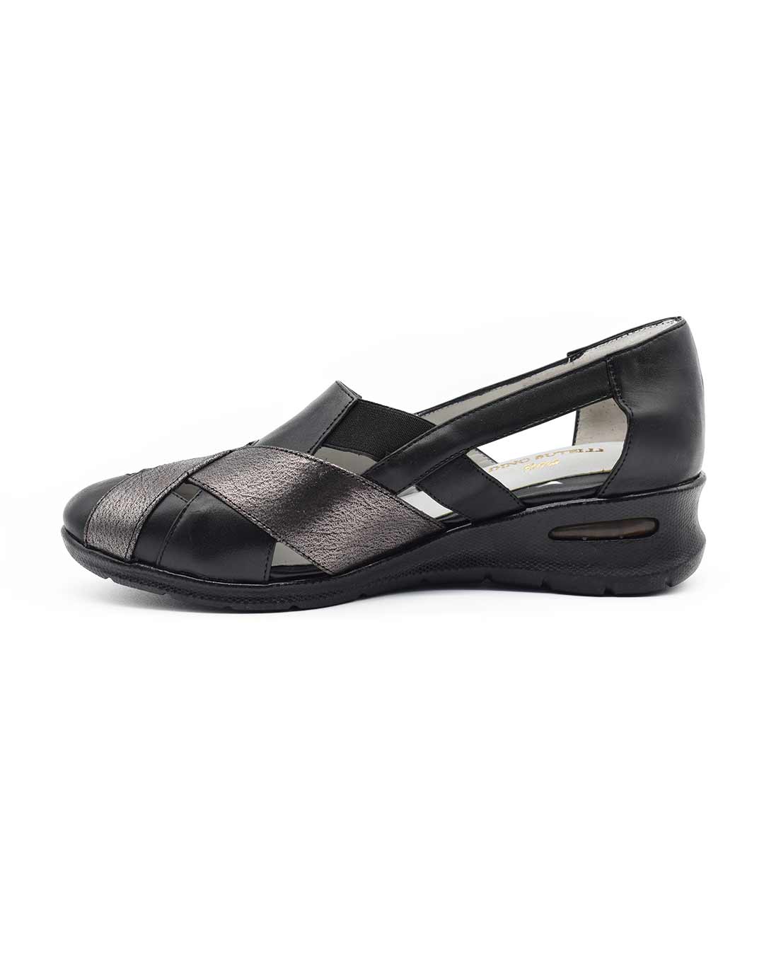 zapatos calados mujer pilar cuero negro