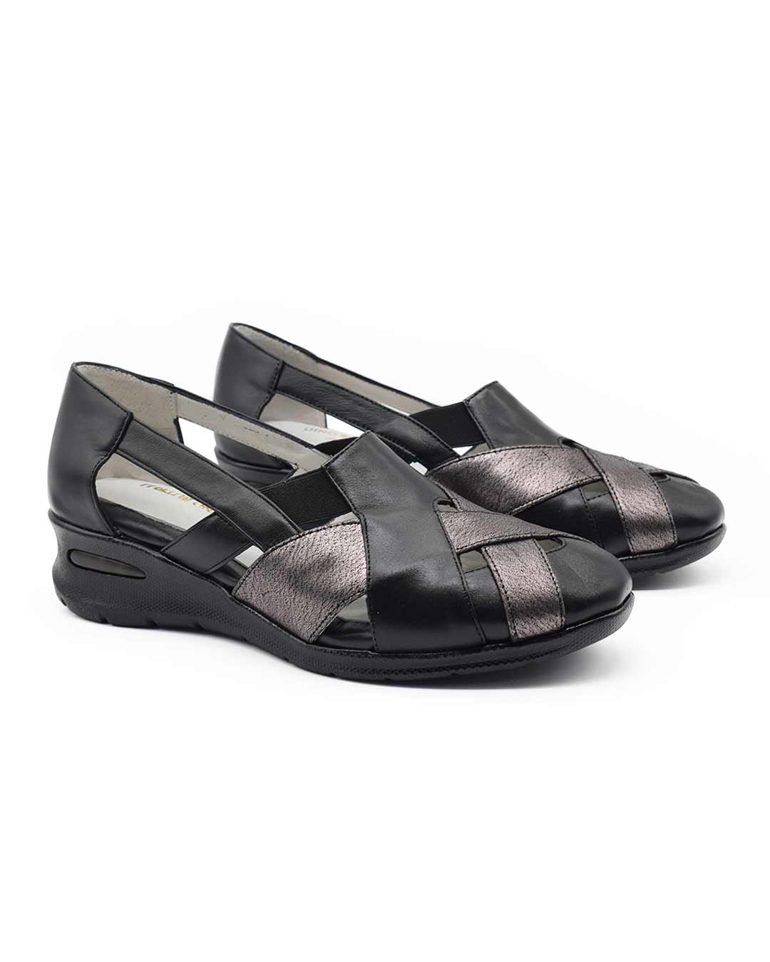 zapatos calados mujer pilar cuero negro
