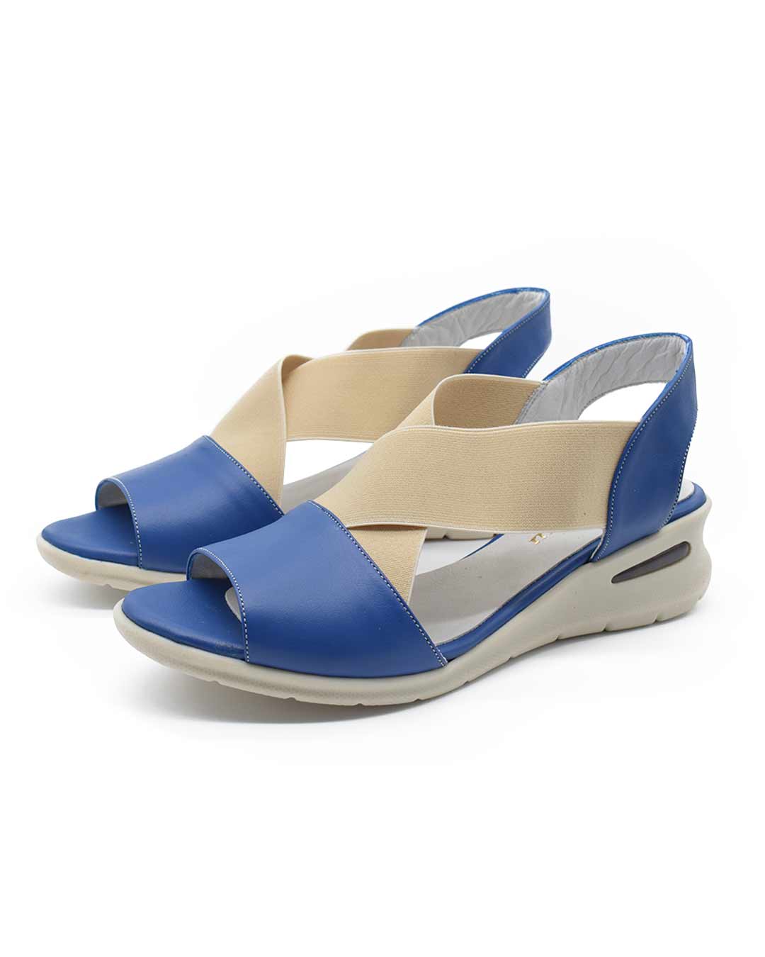 sandalias mujer bonnie cuero azul