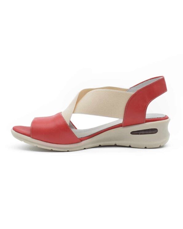 sandalias mujer bonnie cuero rojo