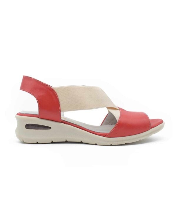 sandalias mujer bonnie cuero rojo