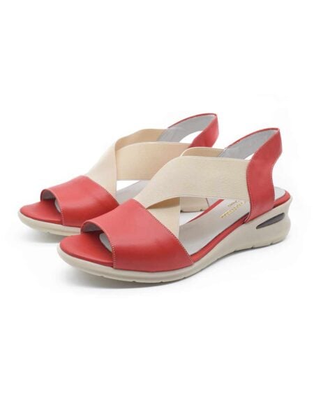 sandalias mujer bonnie cuero rojo